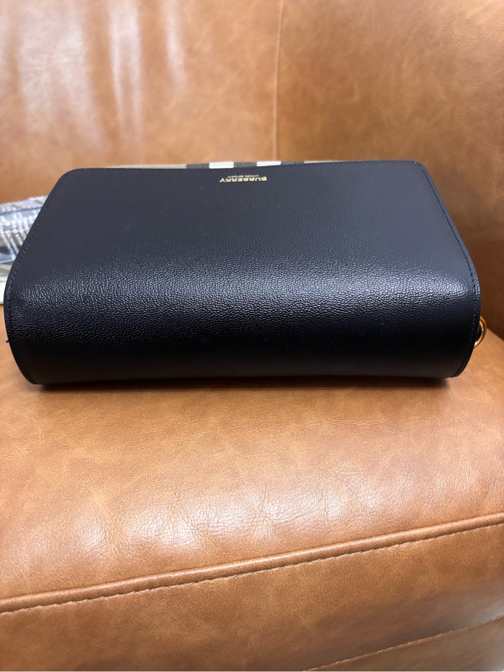 NWT Burberry Mackford MX House Check Leather Shoulder Crossbody Bag - Picture 12 of 13